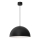 Kattokruunu johdossa SINGLE 1xE27/60W/230V halkaisija 50 cm musta/valkoinen