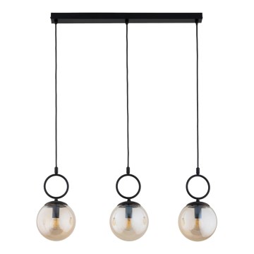 Kattokruunu johdossa SITRO 3xE14/10W/230V musta/savuinen beige