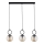 Kattokruunu johdossa SITRO 3xE14/10W/230V musta/savuinen beige