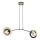 Kattokruunu johdossa SKIVA 2xE27/15W/230V musta/beige