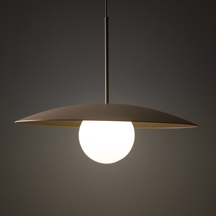 Kattokruunu johdossa SLATE 1xE27/15W/230V halkaisija 65 cm beige
