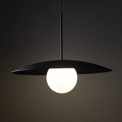 Kattokruunu johdossa SLATE 1xE27/15W/230V halkaisija 65 cm musta