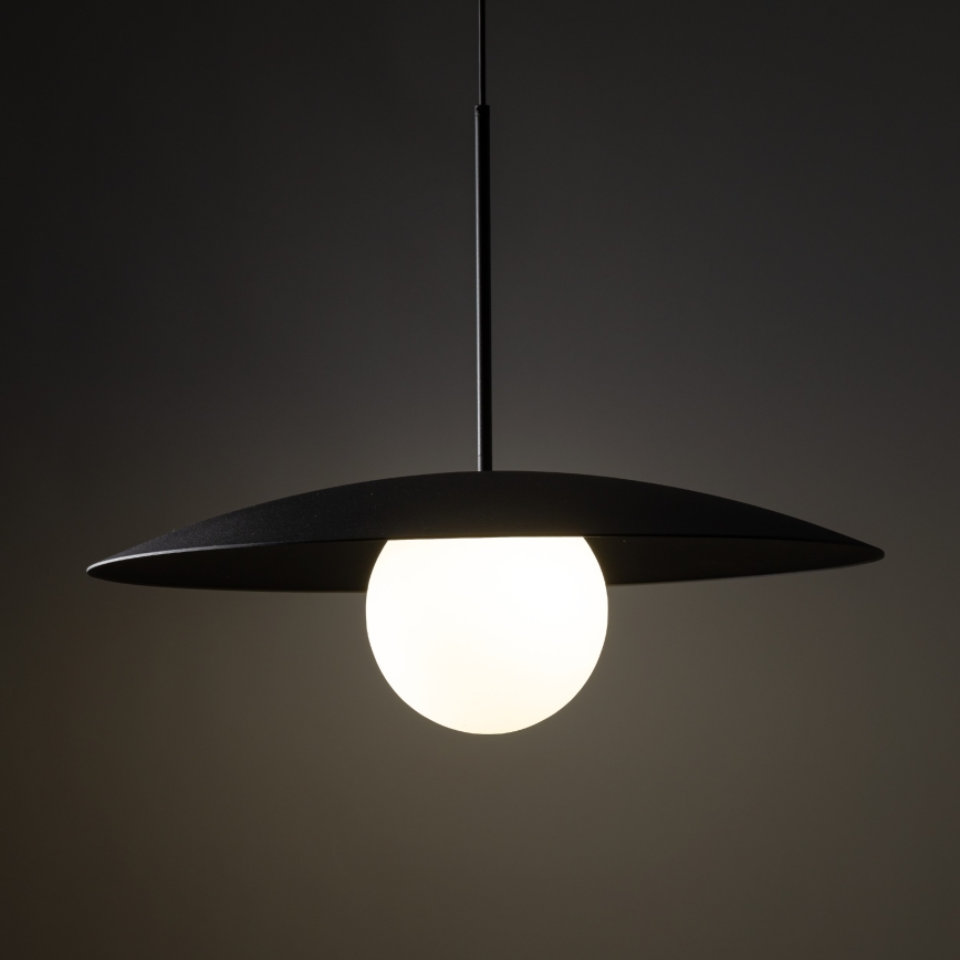 Kattokruunu johdossa SLATE 1xE27/15W/230V halkaisija 65 cm musta