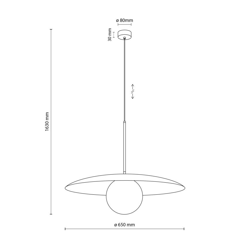Kattokruunu johdossa SLATE 1xE27/15W/230V halkaisija 65 cm vihreä