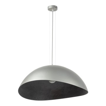 Kattokruunu johdossa SOLARIS 1xE27/60W/230V halkaisija 89 cm hopea/musta