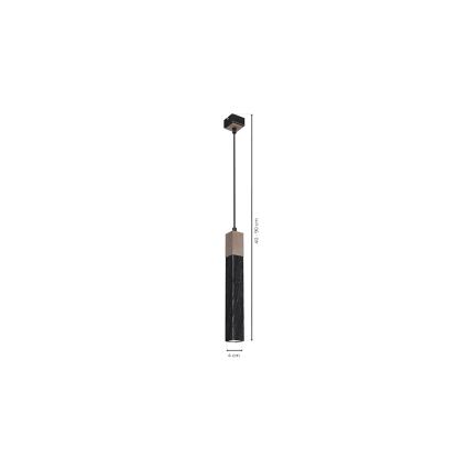 Kattokruunu johdossa SOLO 1xGU10/MR11/40W/230V musta