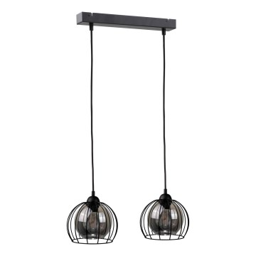 Kattokruunu johdossa SOLO BLACK 2xE27/60W/230V