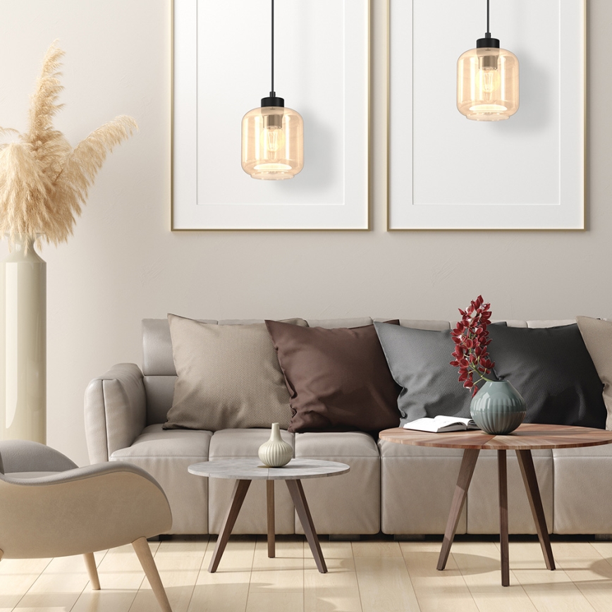 Kattokruunu johdossa SOMBRA 1xE27/60W/230V beige