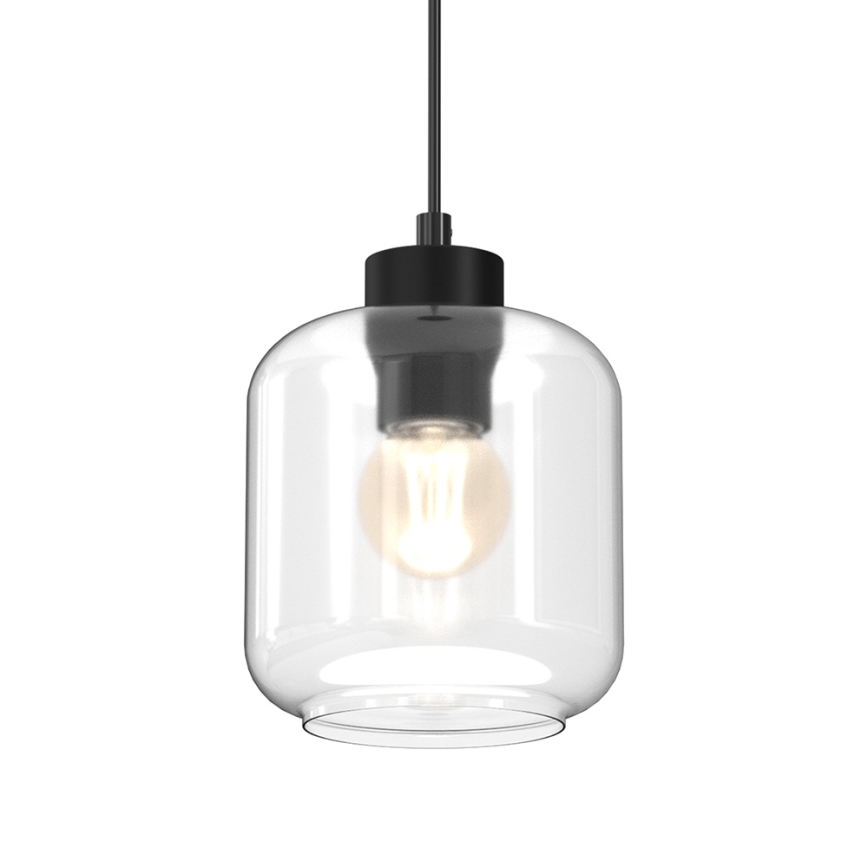 Kattokruunu johdossa SOMBRA 1xE27/60W/230V läpinäkyvä