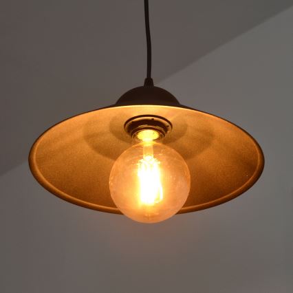 Kattokruunu johdossa SORAPIS 1xE27/15W/230V musta