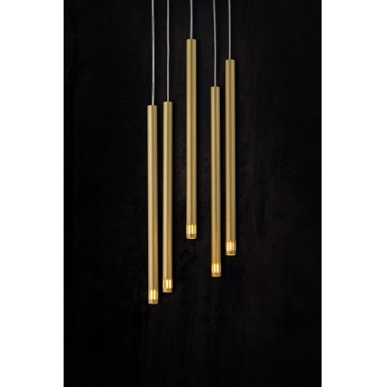 Kattokruunu johdossa STALACTITE LASER 5xG9/2,5W/230V kulta