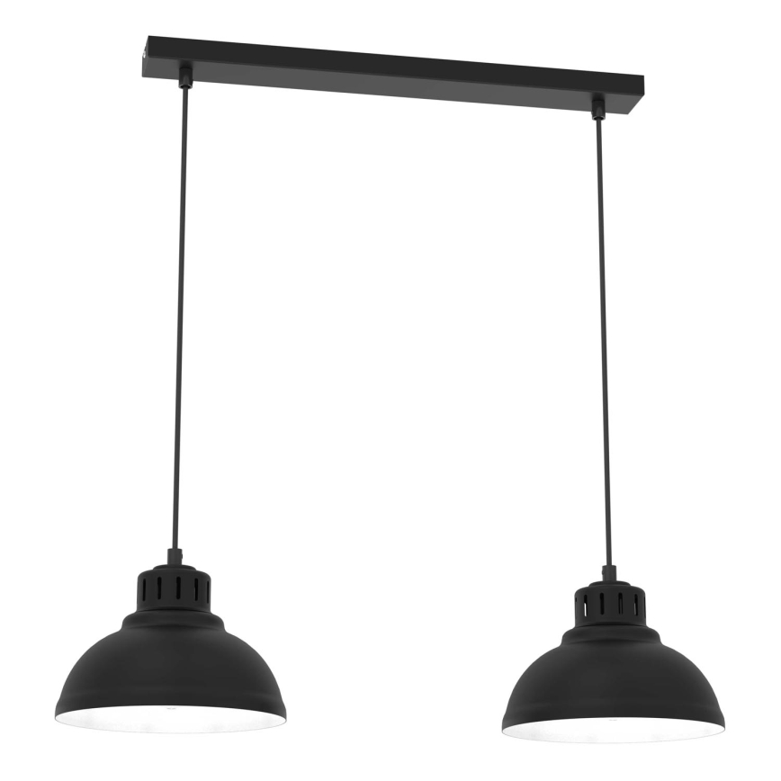 Kattokruunu johdossa SVEN 2xE27/15W/230V musta