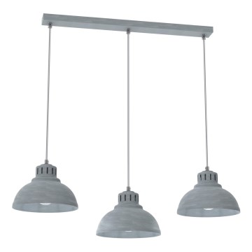 Kattokruunu johdossa SVEN 3xE27/15W/230V harmaa