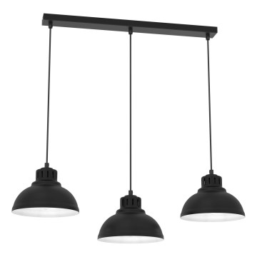 Kattokruunu johdossa SVEN 3xE27/15W/230V musta