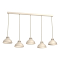 Kattokruunu johdossa SVEN 5xE27/15W/230V beige