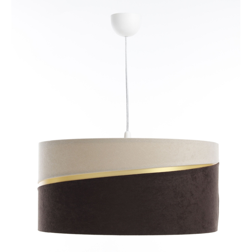 Kattokruunu johdossa SWING 1xE27/60W/230V ruskea/beige/kulta