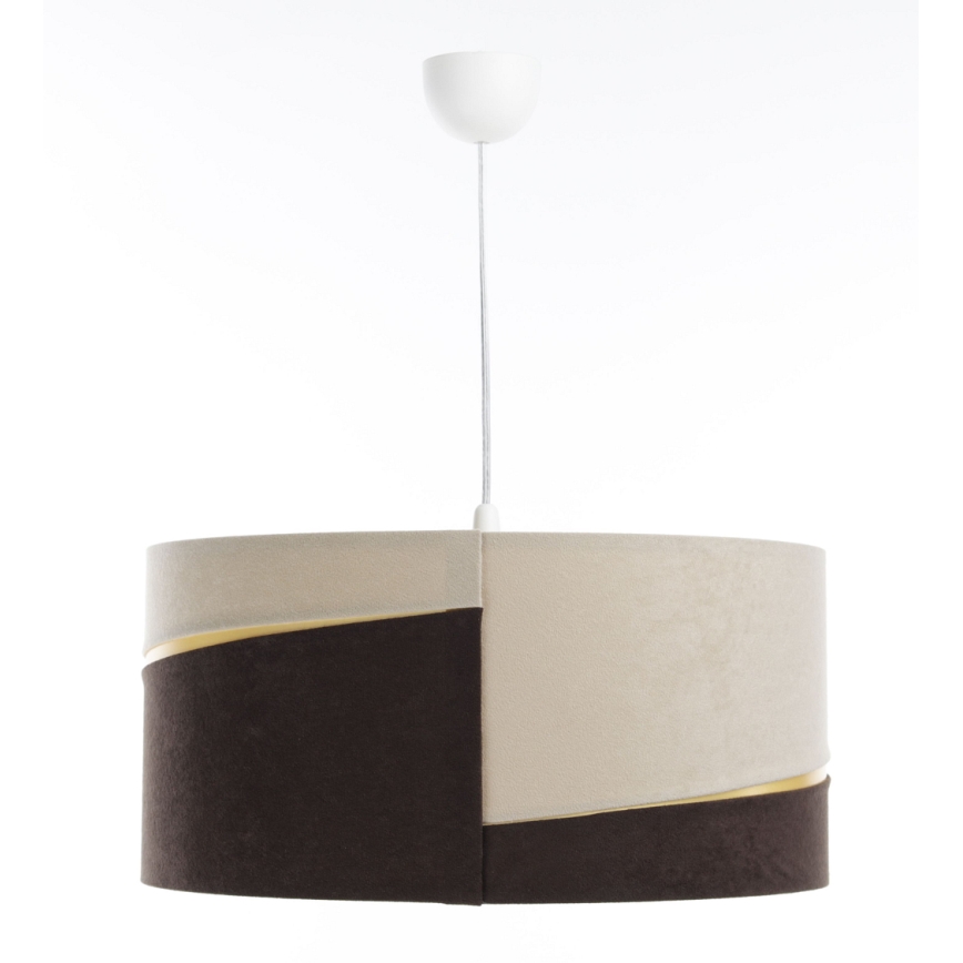 Kattokruunu johdossa SWING 1xE27/60W/230V ruskea/beige/kulta