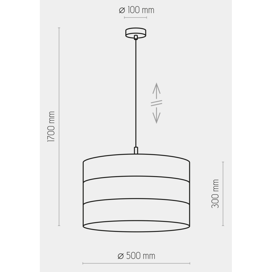 Kattokruunu johdossa TAGO 1xE27/25W/230V musta/kulta