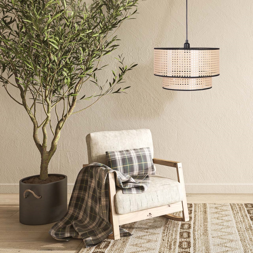Kattokruunu johdossa TAKARA 1xE27/20W/230V halkaisija 40 cm beige