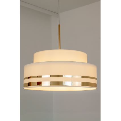 Kattokruunu johdossa TAMI 1xE27/60W/230V beige/kulta