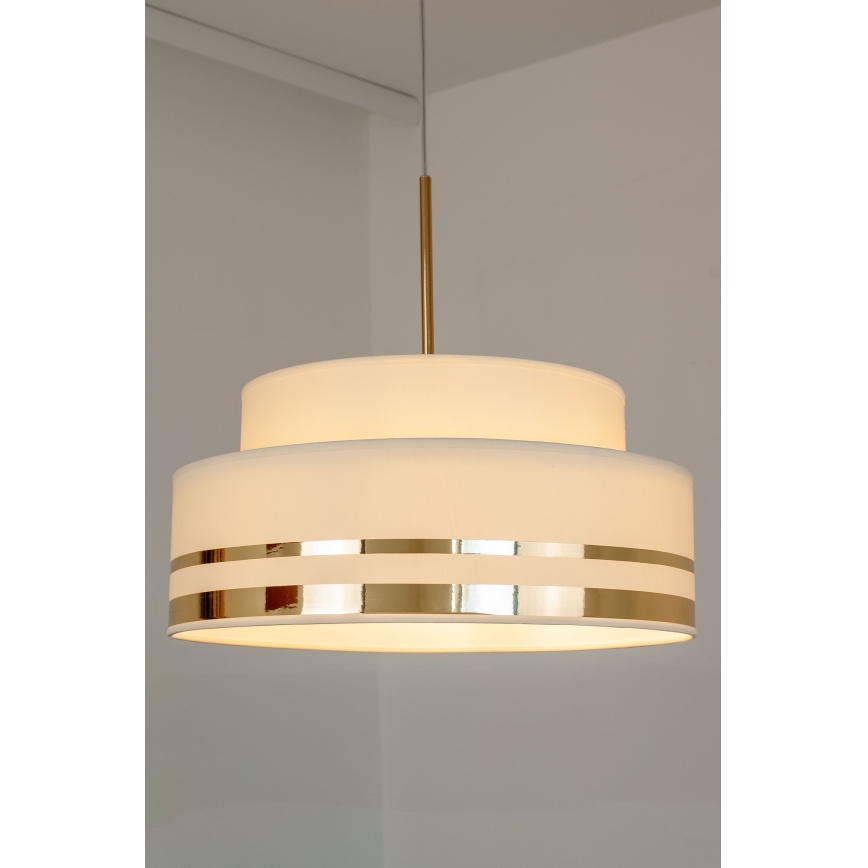 Kattokruunu johdossa TAMI 1xE27/60W/230V beige/kulta
