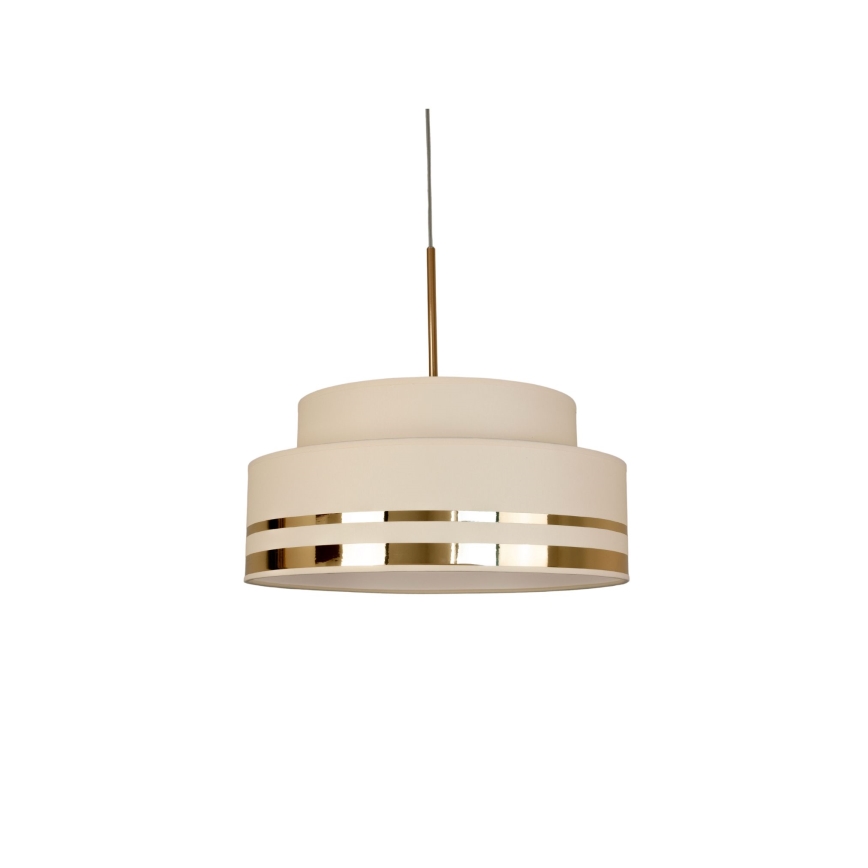 Kattokruunu johdossa TAMI 1xE27/60W/230V beige/kulta