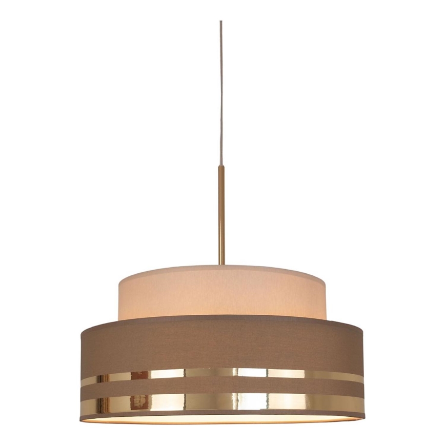 Kattokruunu johdossa TAMI 1xE27/60W/230V beige/ruskea/kulta