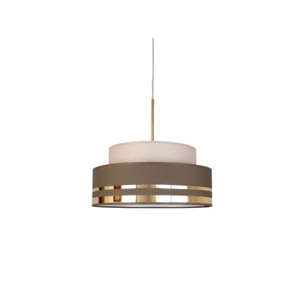 Kattokruunu johdossa TAMI 1xE27/60W/230V beige/ruskea/kulta