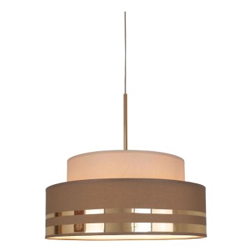 Kattokruunu johdossa TAMI 1xE27/60W/230V halkaisija 40 cm beige/ruskea/kulta