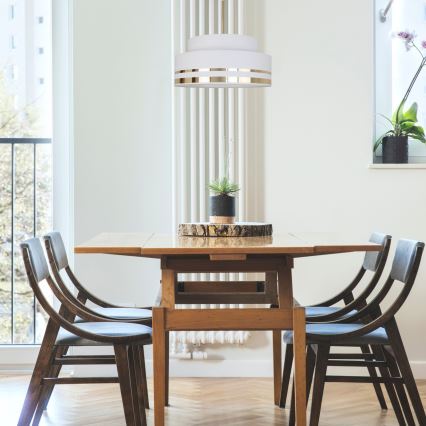 Kattokruunu johdossa TAMI 1xE27/60W/230V halkaisija 40 cm kerma/kulta