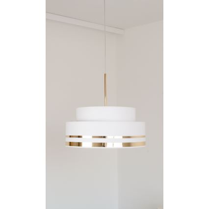 Kattokruunu johdossa TAMI 1xE27/60W/230V halkaisija 40 cm kerma/kulta