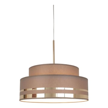 Kattokruunu johdossa TAMI 1xE27/60W/230V halkaisija 40 cm ruskea/kulta