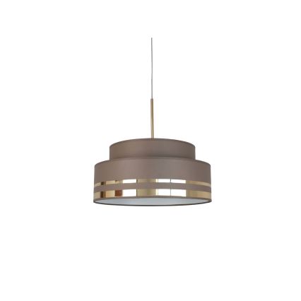 Kattokruunu johdossa TAMI 1xE27/60W/230V halkaisija 40 cm ruskea/kulta