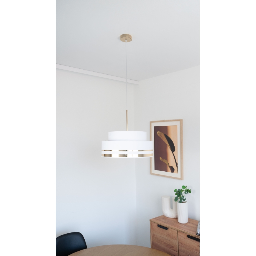 Kattokruunu johdossa TAMI 1xE27/60W/230V kerma/kulta
