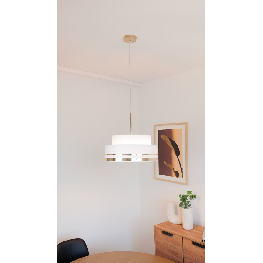 Kattokruunu johdossa TAMI 1xE27/60W/230V kerma/kulta