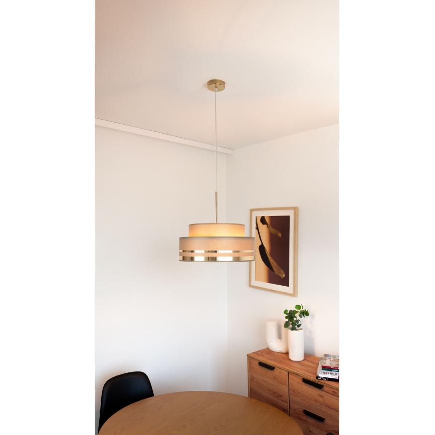 Kattokruunu johdossa TAMI 1xE27/60W/230V ruskea/kulta