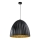 Kattokruunu johdossa TELMA 1xE27/60W/230V halkaisija 70 cm musta/kulta