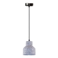Kattokruunu johdossa TERRAZZO 1xE27/60W/230V halkaisija 12 cm harmaa