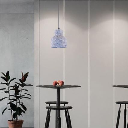 Kattokruunu johdossa TERRAZZO 1xE27/60W/230V halkaisija 12 cm harmaa
