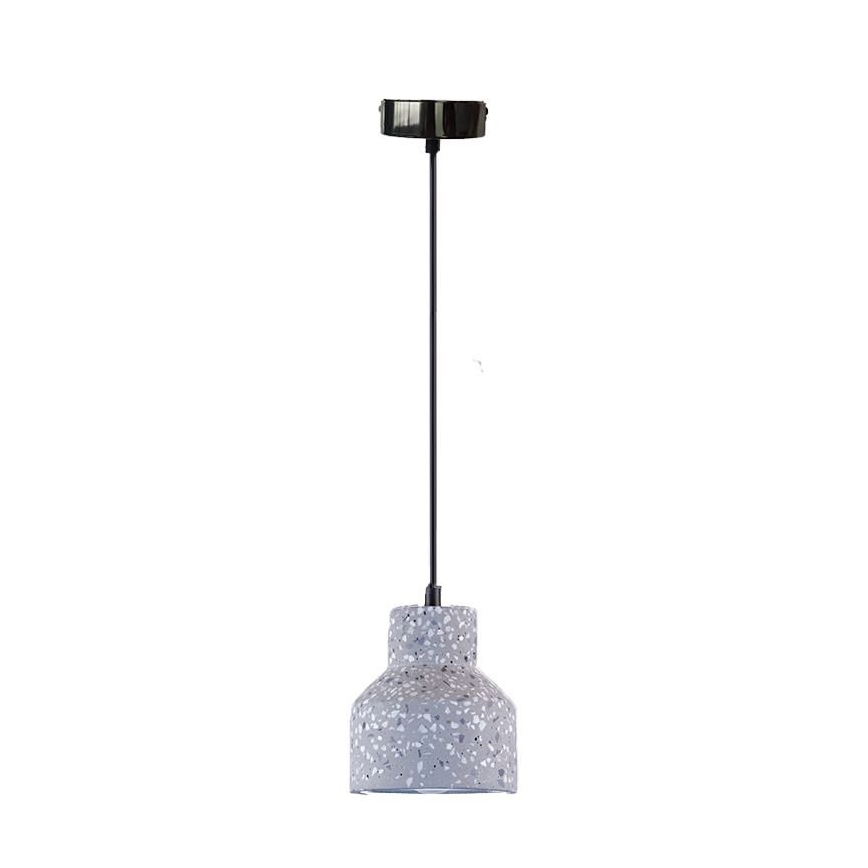 Kattokruunu johdossa TERRAZZO 1xE27/60W/230V halkaisija 12 cm harmaa