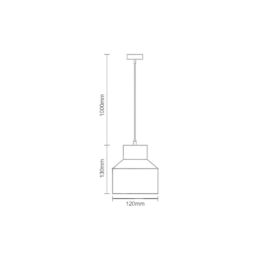 Kattokruunu johdossa TERRAZZO 1xE27/60W/230V halkaisija 12 cm kerma
