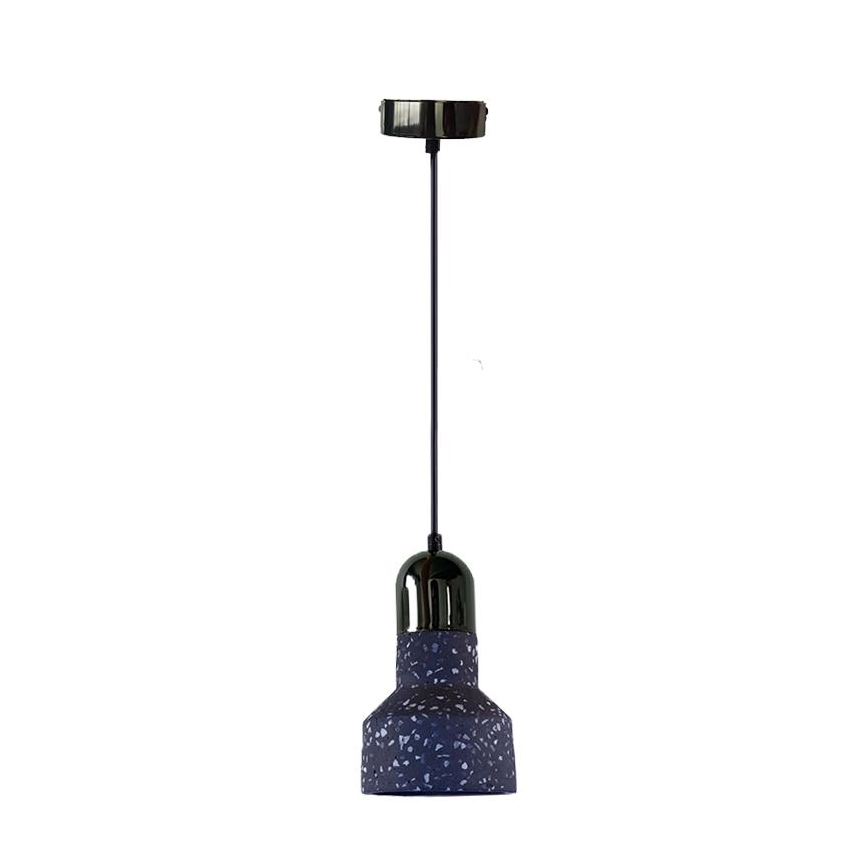 Kattokruunu johdossa TERRAZZO 1xE27/60W/230V halkaisija 12 cm musta