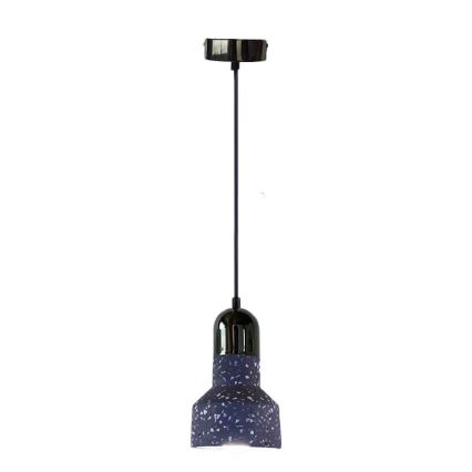 Kattokruunu johdossa TERRAZZO 1xE27/60W/230V halkaisija 12 cm musta