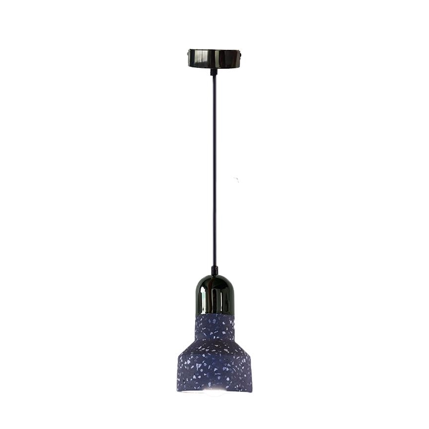 Kattokruunu johdossa TERRAZZO 1xE27/60W/230V halkaisija 12 cm musta