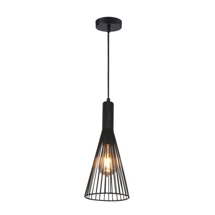 Kattokruunu johdossa TIANA 1xE27/20W/230V halkaisija 15,5 cm musta