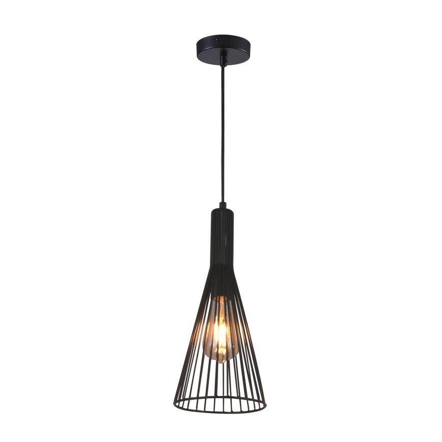 Kattokruunu johdossa TIANA 1xE27/20W/230V halkaisija 15,5 cm musta