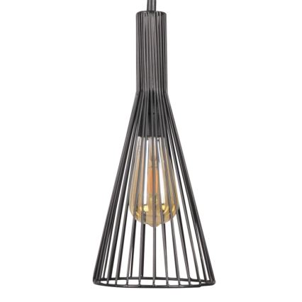 Kattokruunu johdossa TIANA 1xE27/20W/230V halkaisija 15,5 cm musta
