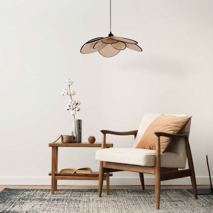 Kattokruunu johdossa TOBAGO 1xE27/20W/230V halkaisija 60 cm beige