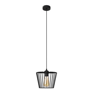 Kattokruunu johdossa TORRI 1xE27/15W/230V halkaisija 23 cm musta