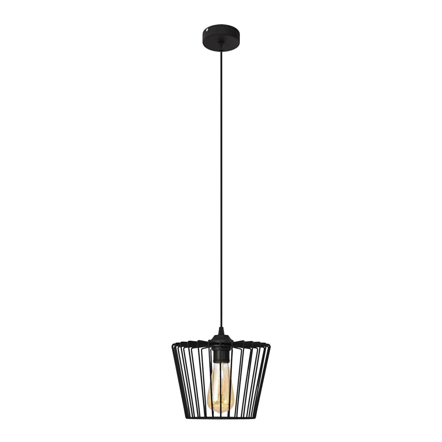 Kattokruunu johdossa TORRI 1xE27/15W/230V halkaisija 23 cm musta